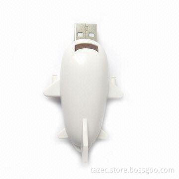 Airplane-designed USB Flash Drive, Customized Colors and Logos Welcomed with NAND Flash Memory
